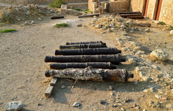 Rethymno Fortezza fort kanonnen — Stockfoto