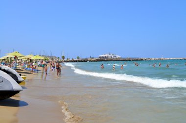 Rethymno şehir beach editoryal