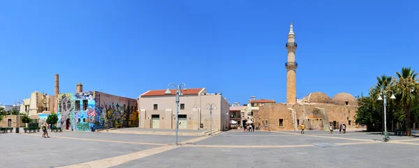 Rethymno moskén Neratzes panorama — Stockfoto