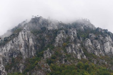 Baile Herculane kasabası Romanya 'nın domomize edilmiş dağ manzarası