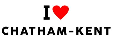Chatham-Kent şehrini seviyorum. Kalp yolculuğu turizmi sembolü gibi.