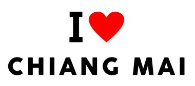 Chiang Mai şehrini seviyorum. Kalp yolculuğu turizmi sembolü gibi.