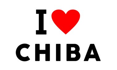 Chiba şehrini seviyorum, kalp yolculuğu turizmi sembolü gibi.