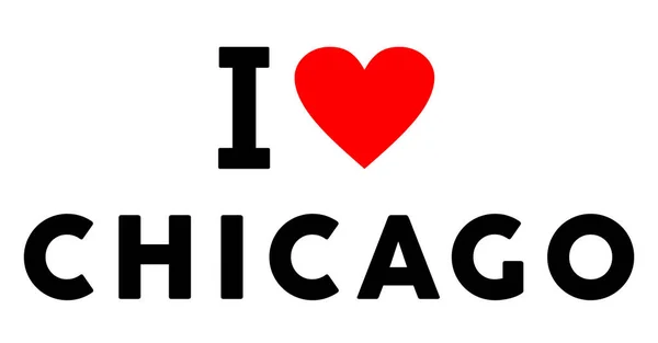 Love Chicago City Heart Travel Tourism Symbol Stock Picture