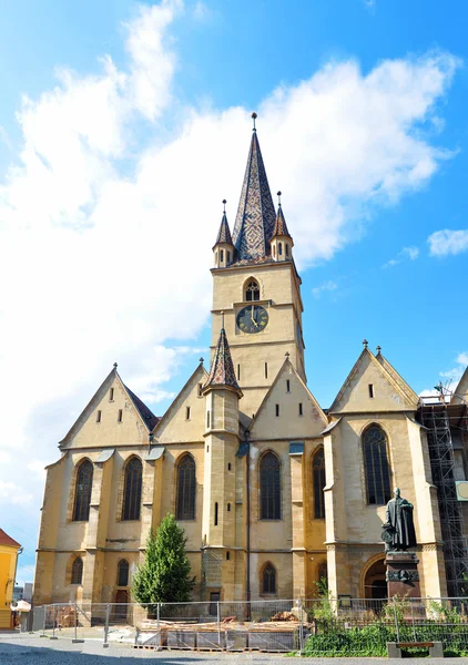 Sibiu město Rumunska lutheran katedrála — Stock fotografie