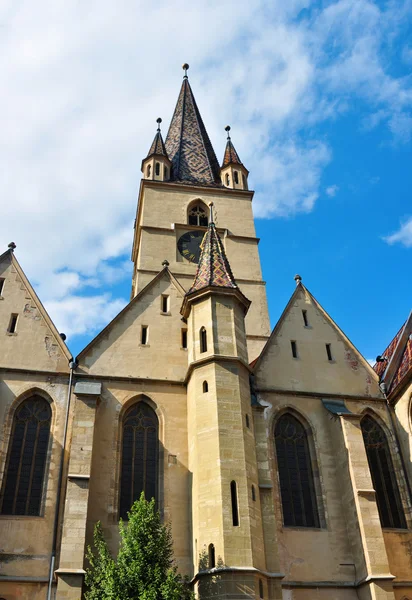 Sibiu město Rumunska lutheran katedrála — Stock fotografie