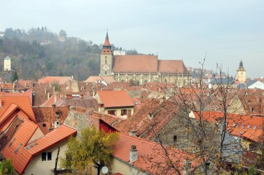 Brasov eski şehir panoraması