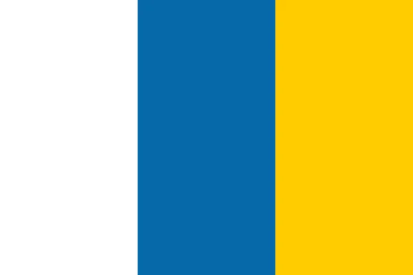 Flaga Wysp Kanaryjskich — Zdjęcie stockowe