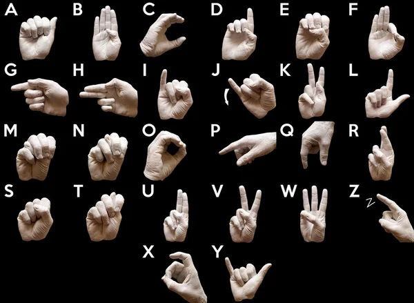 アメリカ手話のアルファベット — ストック写真