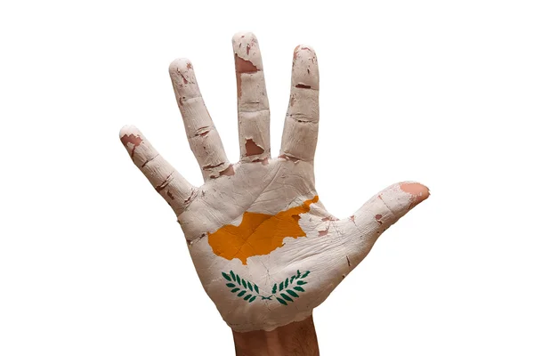 Пальмовый флаг Кипра — стоковое фото