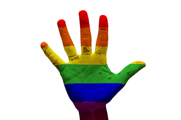 Palm flag gay people — Stock Photo, Image