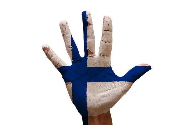 Bandera de palma finland — Foto de Stock