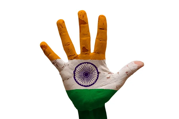 Palm flag india — Stock Photo, Image