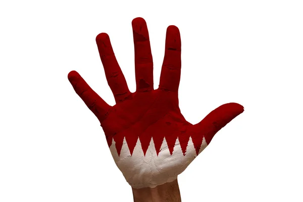 Tenyér zászló Katar — Stock Fotó