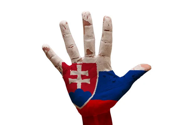 Palm flag slovakia — Stock Photo, Image