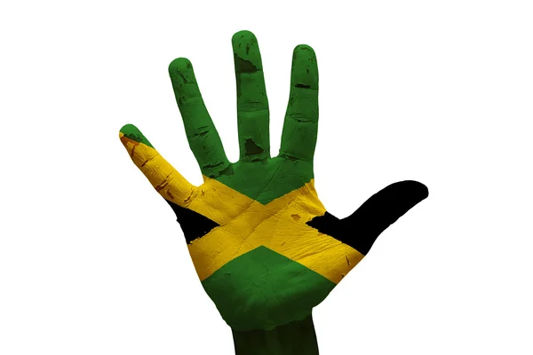 Palm vlajka Jamajka — Stock fotografie