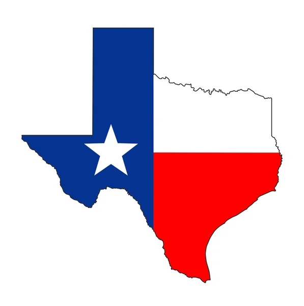 텍사스 깃발 지도 스톡 이미지