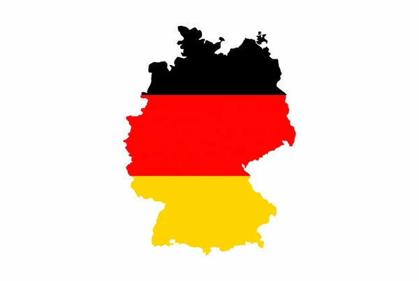 Duitsland vlag kaart — Stockfoto