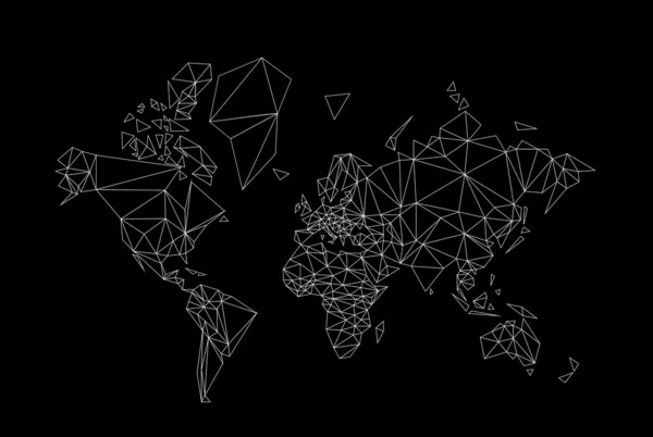 Mapa del mundo bajo poli —  Fotos de Stock