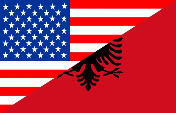 Usa albania — Stock Photo, Image