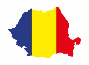 Romanya bayrak harita