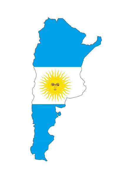 Mapa da bandeira da Argentina — Fotografia de Stock