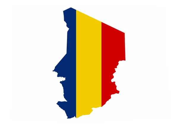 Carte du drapeau du Tchad — Photo