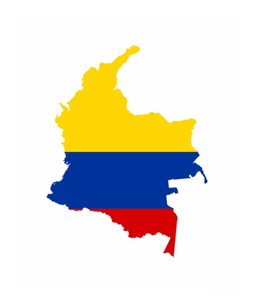 Mappa della bandiera colombia — Foto Stock