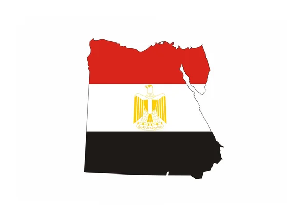 Vlajka mapa Egypt — Stock fotografie