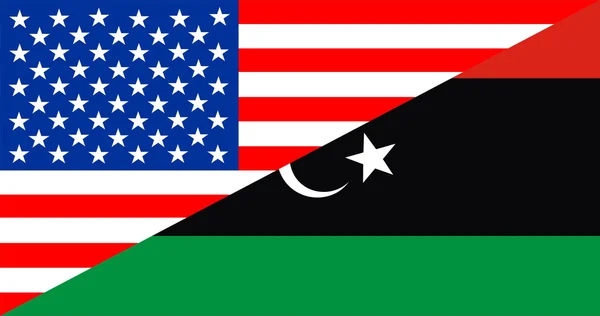 Flaga Libii USA — Zdjęcie stockowe