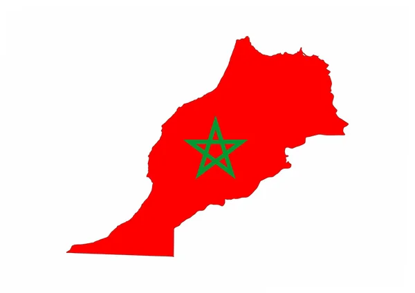 Carte du drapeau marocain — Photo