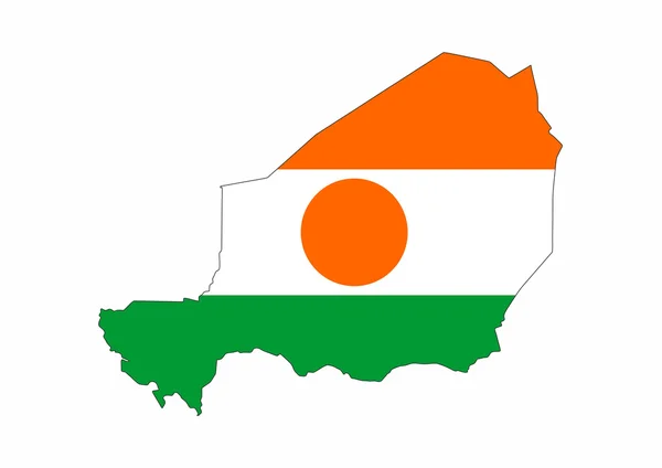 Niger drapeau carte — Photo