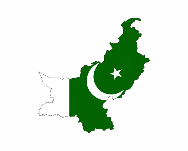 Pakistan flag map — Stock Photo, Image