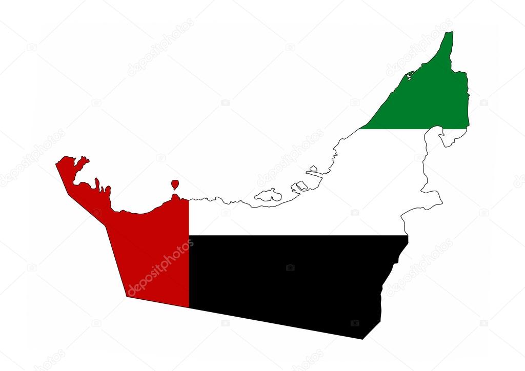 united arab emirates flag map — Stock Photo © tony4urban #70741169