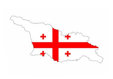 Gürcistan bayrak harita