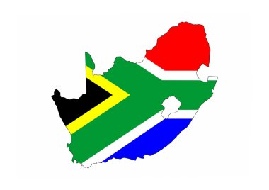south africa flag map clipart