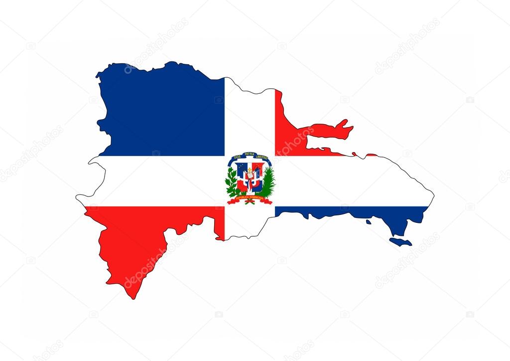 dominican republic flag map