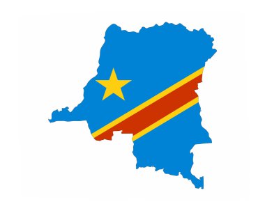 Zaire bayrak harita