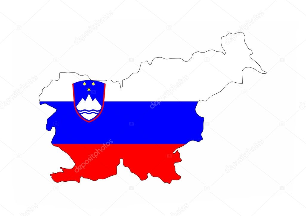 slovenia flag map