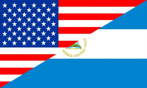 USA nicaragua vlag — Stockfoto