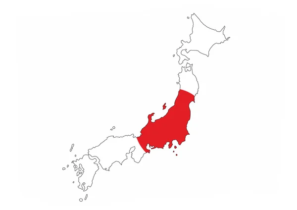 Mapa Japonsko vlajka — Stock fotografie