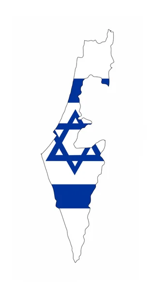 Israel-Flagge-Karte — Stockfoto