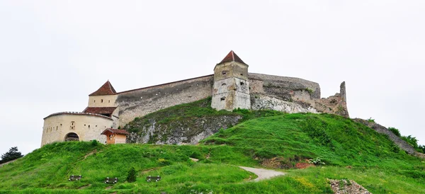 Twierdza Rasnov panorama — Zdjęcie stockowe