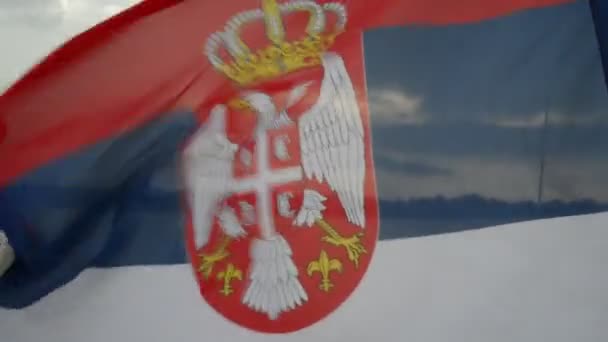 Bandiera della Serbia — Video Stock