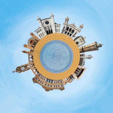 Oran şehri Cezayir. Küçük gezegen simgesi.