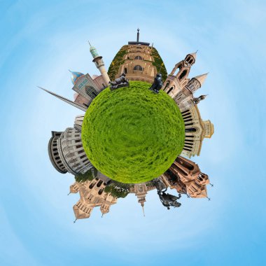 Erivan şehri Ermenistan küçük gezegen simgesi çizimi