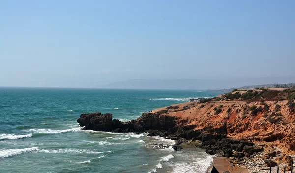 Skały plaża Taghazout — Zdjęcie stockowe