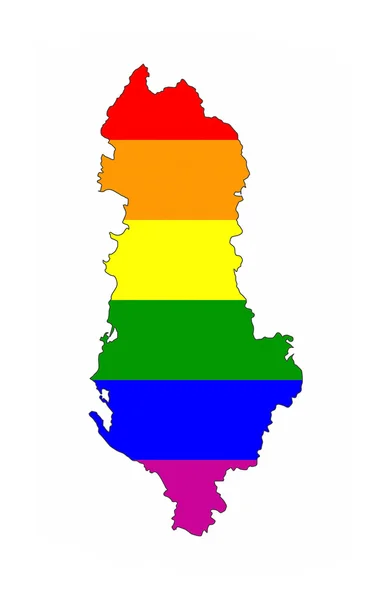 Albania mapa gay — Foto de Stock