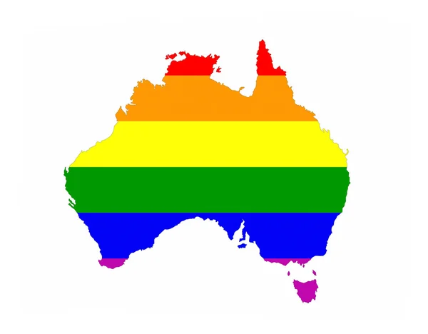 Australia mapa gay — Foto de Stock