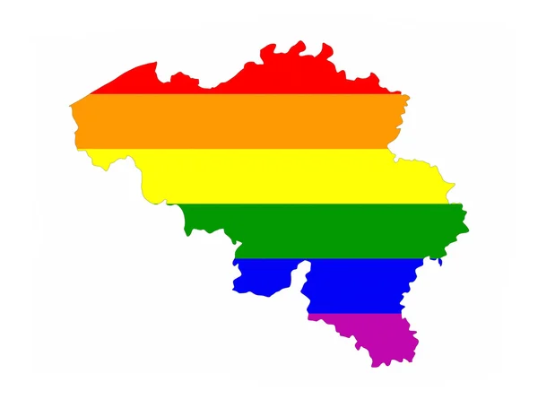 Belgio gay mappa — Foto Stock